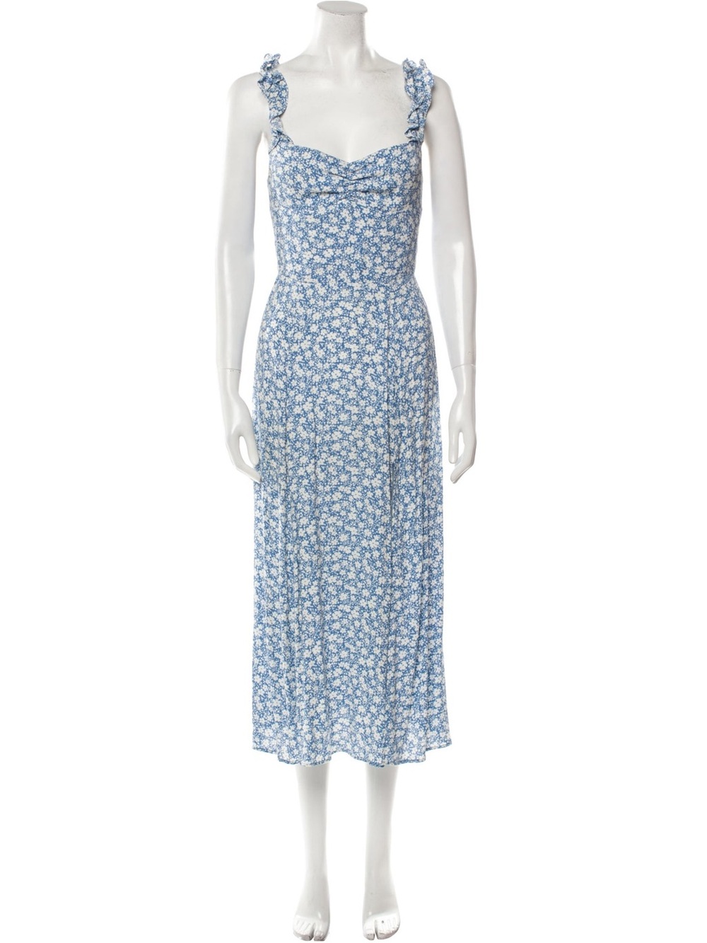 Blue Floral Midi Sundress